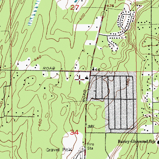 Topographic Map of A New Beginning Family Christian Church, WA