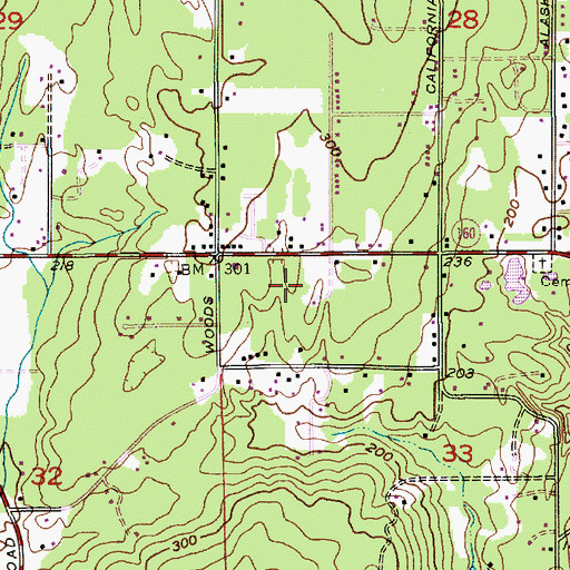 Topographic Map of Nebraska Street Baptist Church, WA