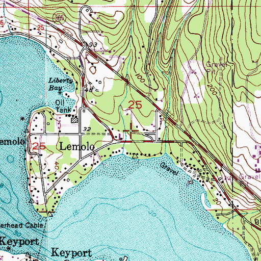 Topographic Map of Bible Baptist Church, WA