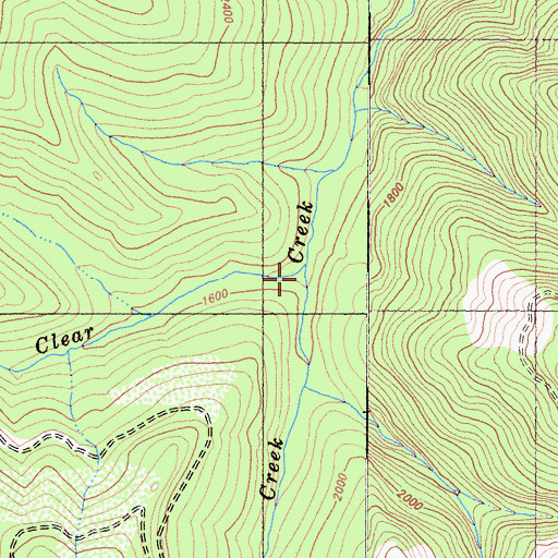 Topographic Map of Gum Boot Creek, CA