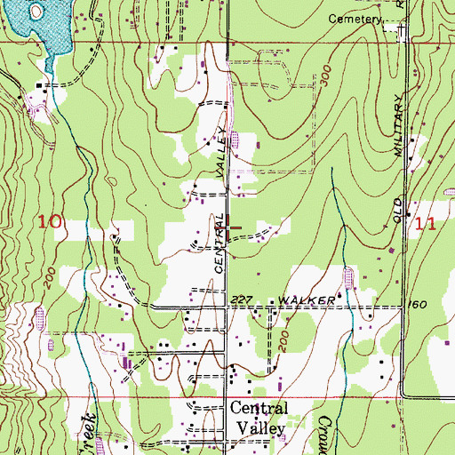 Topographic Map of Central Kitsap Church of Christ, WA