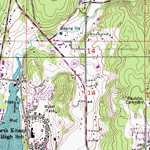 Topographic Map of Saint Charles Anglican Church, WA