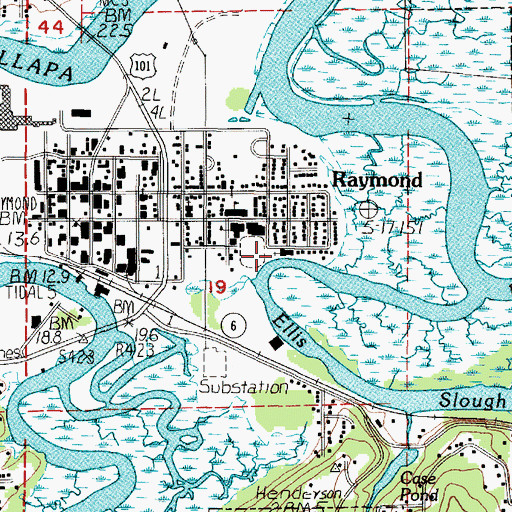 Topographic Map of Saint Lawrence Church, WA