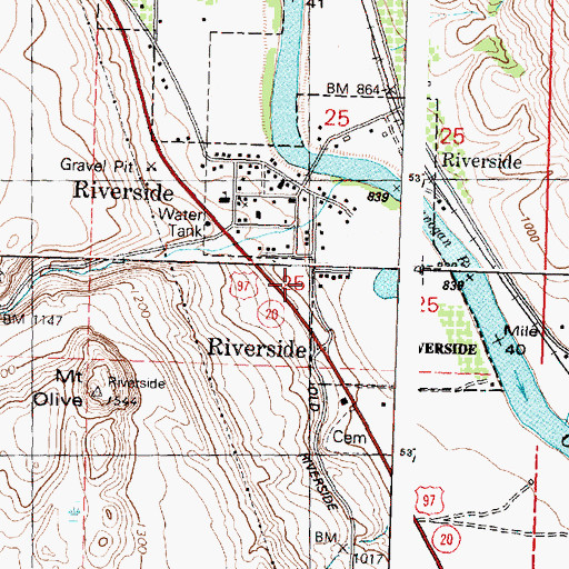 Topographic Map of New Fellowship Baptist Church, WA
