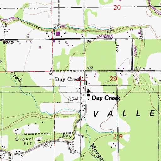 Topographic Map of Day Creek Chapel, WA