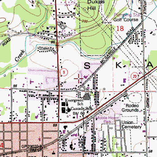 Topographic Map of The Church of Jesus Christ of Latter Day Saints, WA