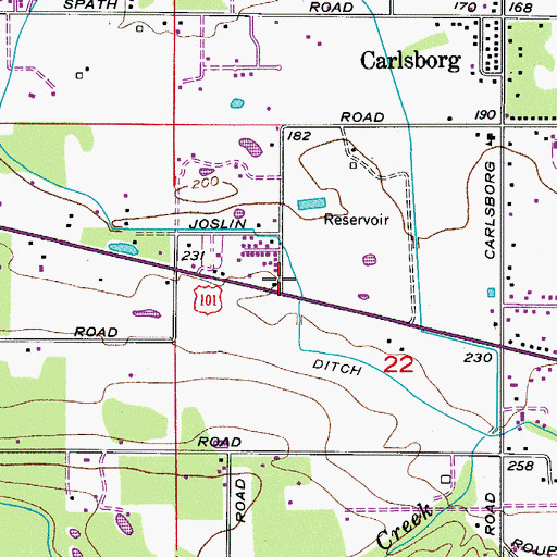 Topographic Map of Cornerstone Baptist Temple, WA