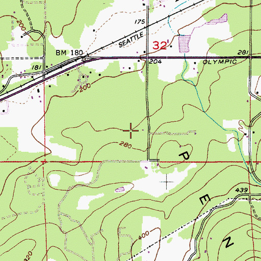 Topographic Map of Gardiner Country Chapel, WA