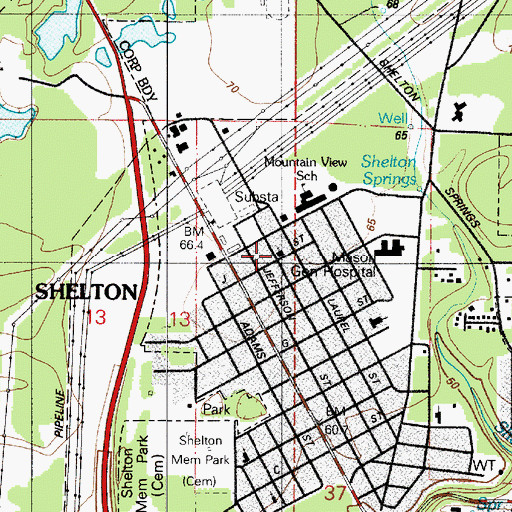 Topographic Map of Mount View Alliance Church, WA