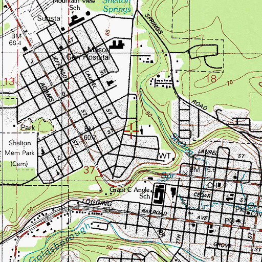 Topographic Map of The Church of Jesus Christ of Latter Day Saints, WA