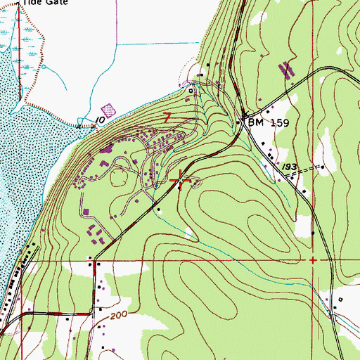Topographic Map of Free Methodist Christian Church of Warm Beach, WA