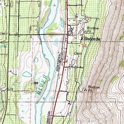 Topographic Map of Ellisforde Church of the Brethren, WA