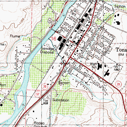 Topographic Map of Hope Lutheran Church, WA