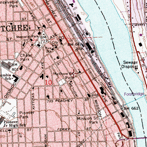 Topographic Map of Apple Valley Baptist Church, WA