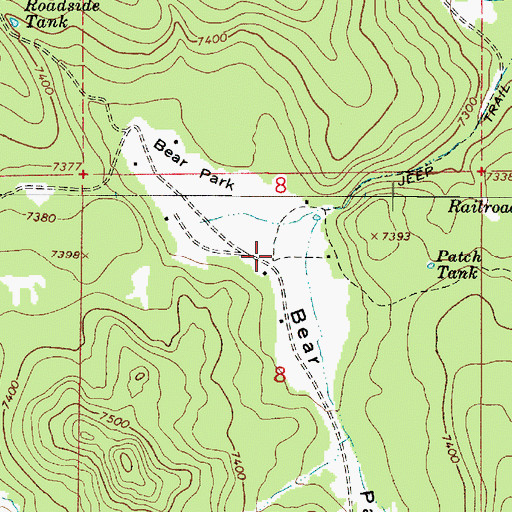 Topographic Map of Bear Park, AZ