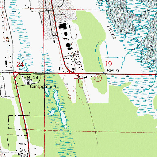 Topographic Map of Saint Paul's Catholic Church, WA