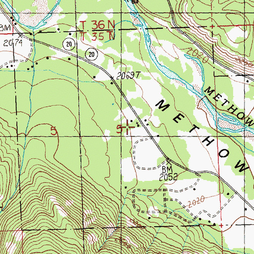 Topographic Map of Mazama Community Church, WA