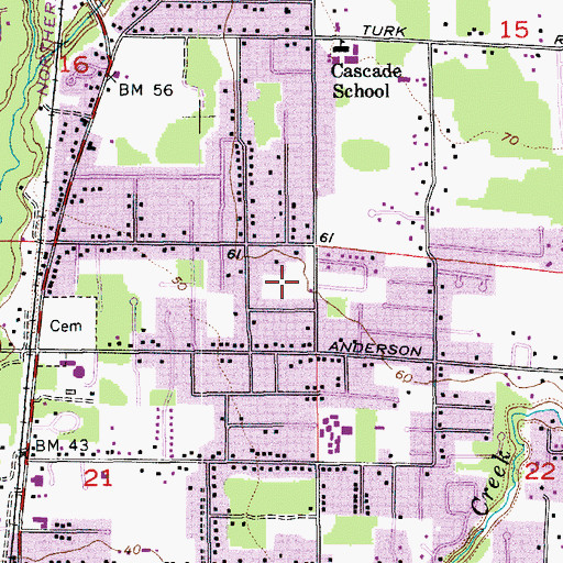Topographic Map of Word of Life Lutheran Brethren Church, WA