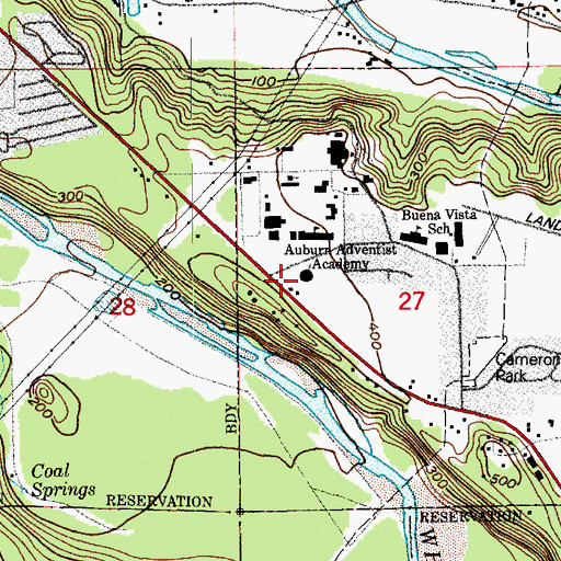 Topographic Map of Auburn Academy Church, WA