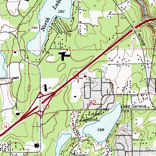 Topographic Map of Light to the World Evangelical Church, WA