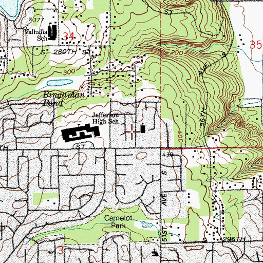 Topographic Map of The Church of Jesus Christ of Latter Day Saints, WA