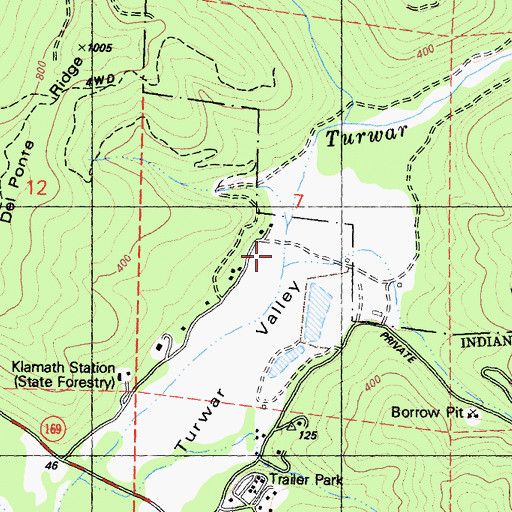 Topographic Map of Guys Ranch, CA