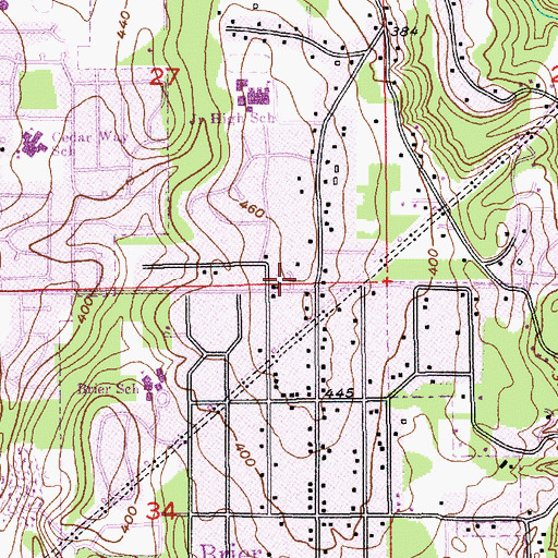 Topographic Map of Brier Community Church, WA