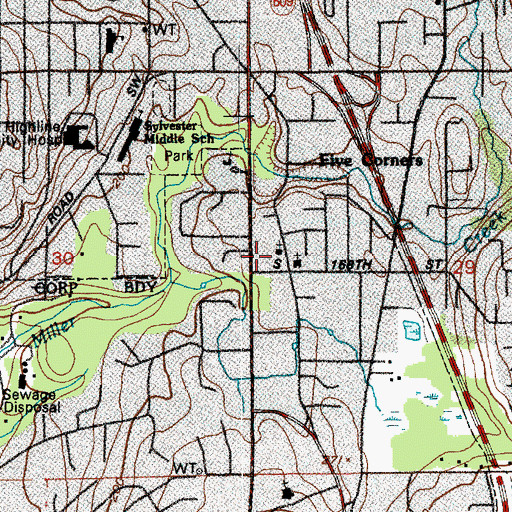 Topographic Map of Kingdom Hall of Jehovahs Witnesses, WA