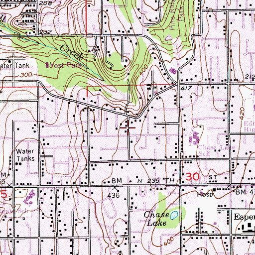 Topographic Map of Puget Sound Christian Church, WA