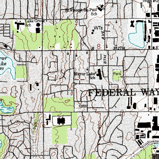 Topographic Map of Kingdom Hall of Jehovahs Witnesses, WA