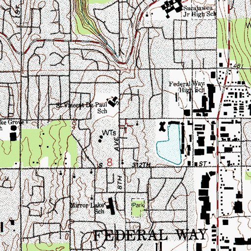 Topographic Map of The Church of Jesus Christ of Latter Day Saints, WA