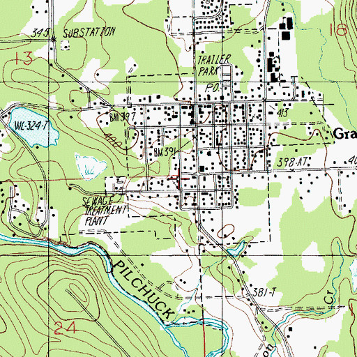 Topographic Map of Father's House Foursquare Church, WA