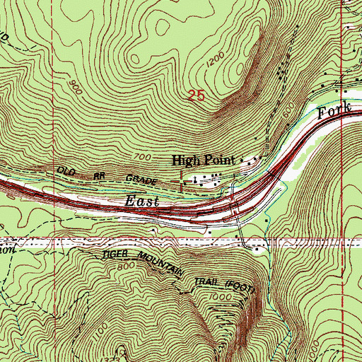 Topographic Map of Trinity Evangelical Church, WA