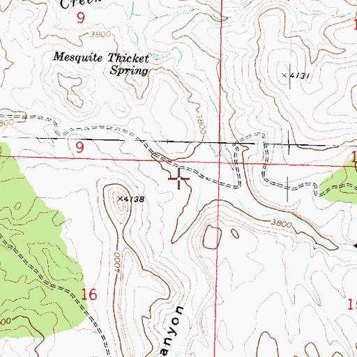 Topographic Map of Cedar Basin Canyon, AZ