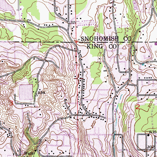 Topographic Map of Bethel Evangelical Free Church, WA