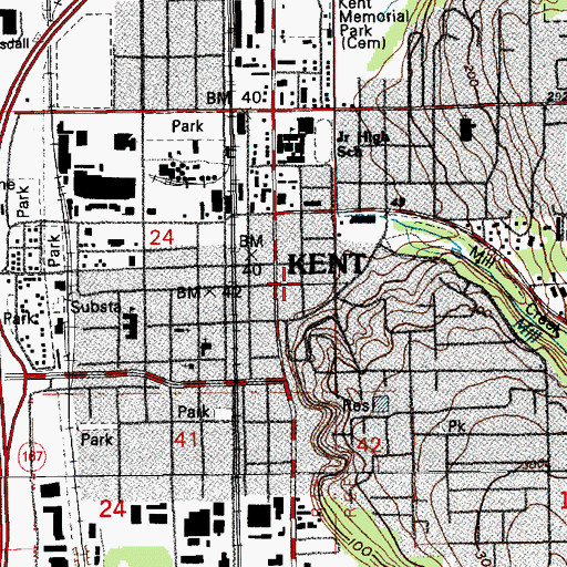 Topographic Map of Unity Church of Kent, WA