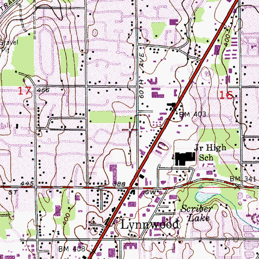 Topographic Map of Calvary Apostolic Tabernacle, WA