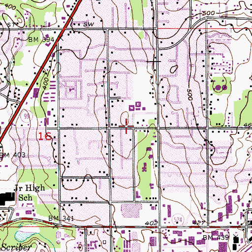 Topographic Map of Filipino American Christian Fellowship Church, WA