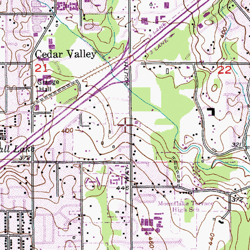 Topographic Map of Harvest Time Church, WA