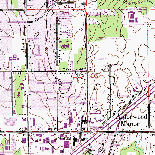 Topographic Map of Timber Ridge Community Church, WA