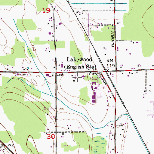Topographic Map of Faith Lutheran Church, WA