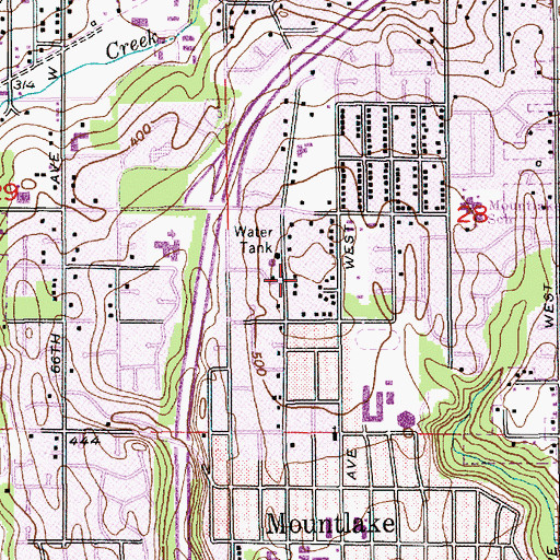Topographic Map of Saint Pius X Church, WA