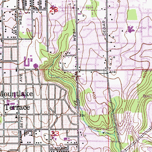 Topographic Map of Terrace View Presbyterian Church, WA