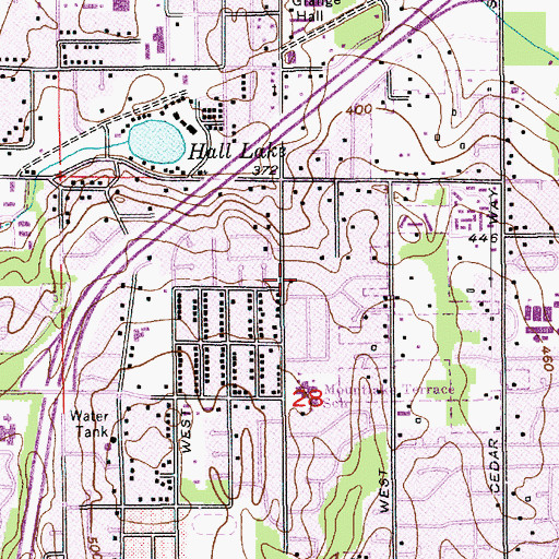 Topographic Map of The Great Love Church of Seattle, WA