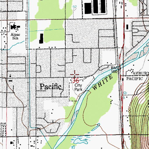 Topographic Map of New Hope Lutheran Church, WA