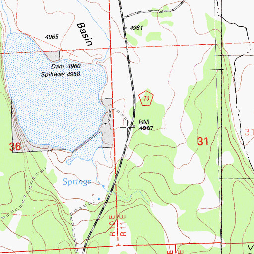 Topographic Map of Hager Ranch, CA
