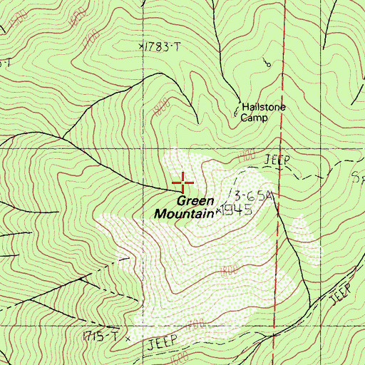 Topographic Map of Hailstone Camp, CA