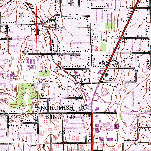 Topographic Map of Korean United Presbyterian Church of Seattle, WA