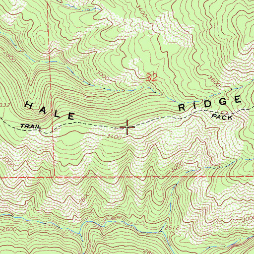Topographic Map of Hale Ridge, CA