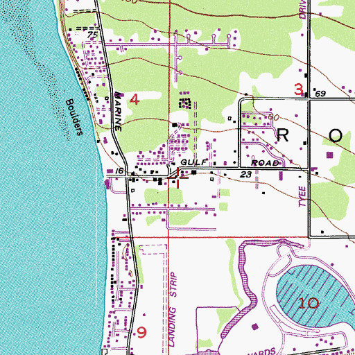 Topographic Map of Point Roberts Library, WA